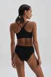 Siyah Yanları Fileli Yüzücü Bikini Alt