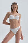 Beyaz Düşük Bel Bikini Alt