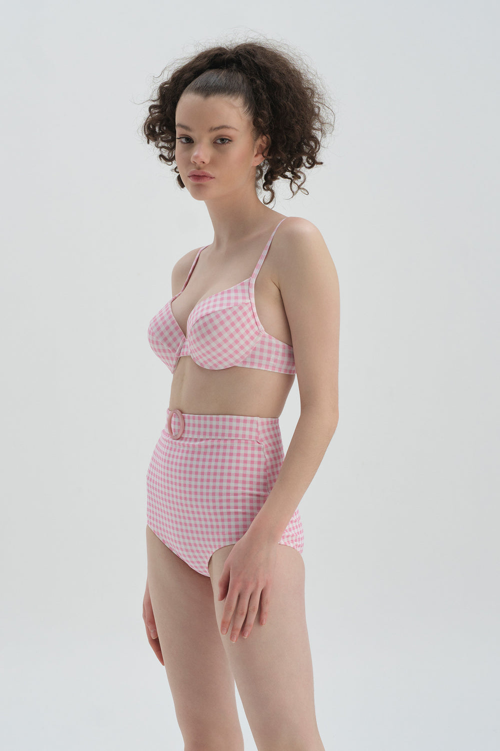 PINK - WHITE BIKINI BOTTOM