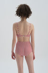RED - WHITE BIKINI BOTTOM