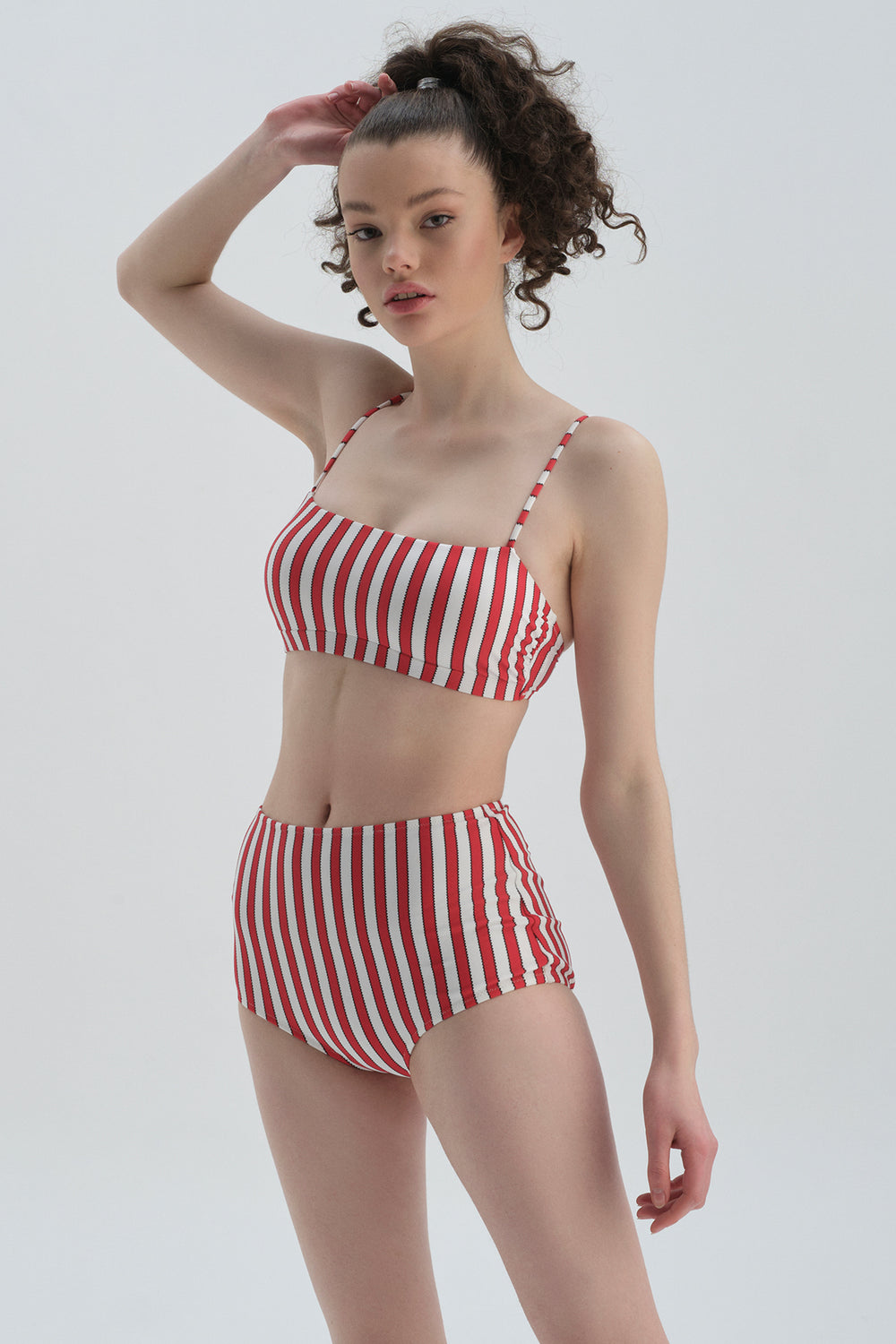 RED - WHITE BIKINI BOTTOM