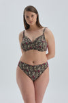Mürdüm Kaplı Toparlayıcı Yüksek Bel Bikini Alt