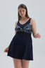 Lacivert Korseli Toparlayıcı Elbiseli Mayo