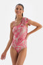 FUCHSIA - GREY SWIMSUIT