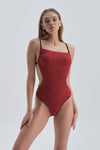 RED - BLACK MONOKINI