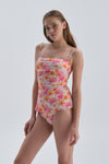YELLOW - PINK TANKINI TOP