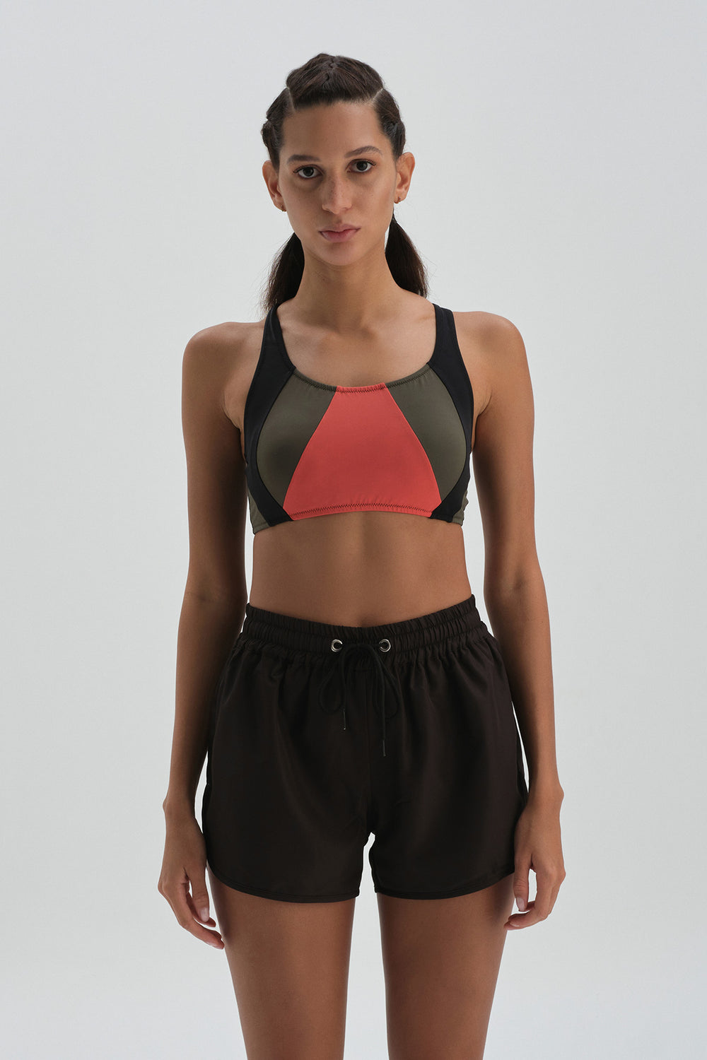 Siyah Beli Lastikli Micro Deniz Şortu