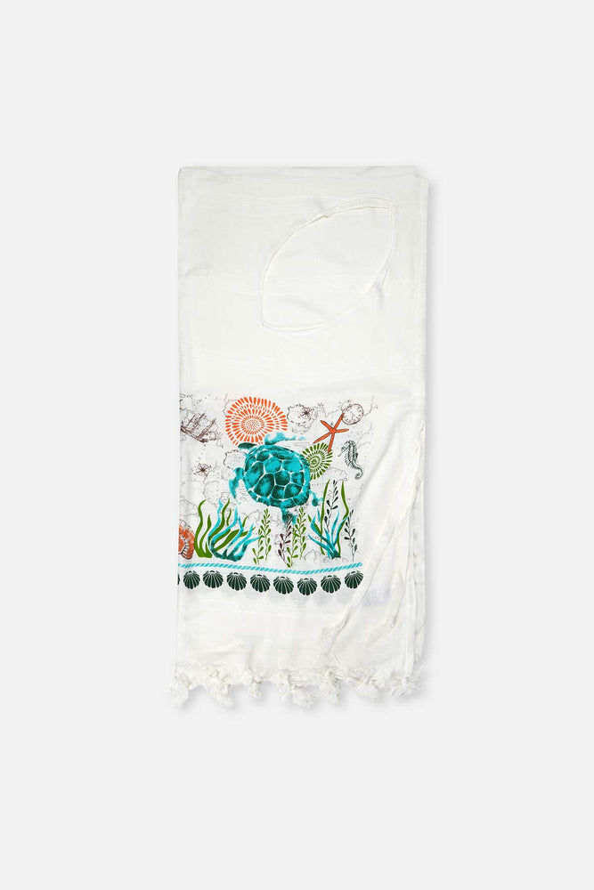 CORAL - BLUE TOWEL