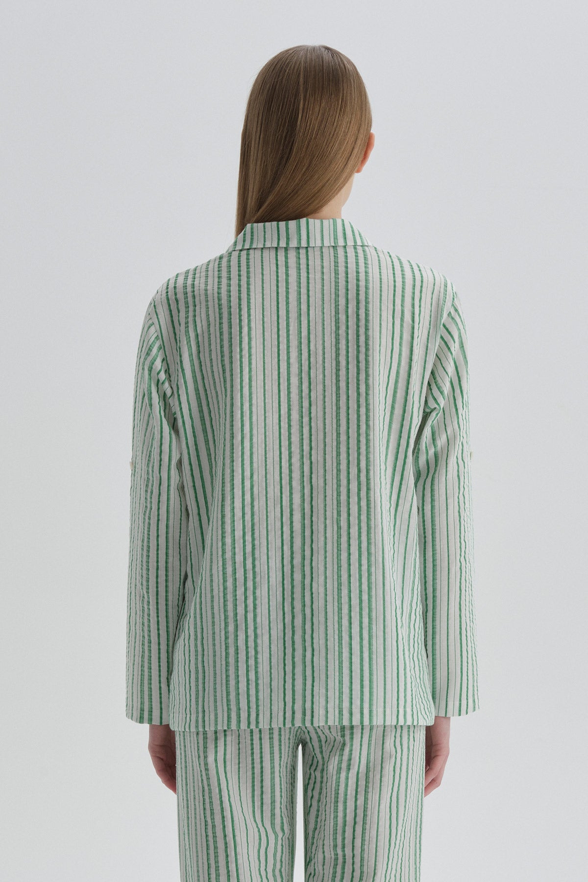GREEN PYJAMA TOP