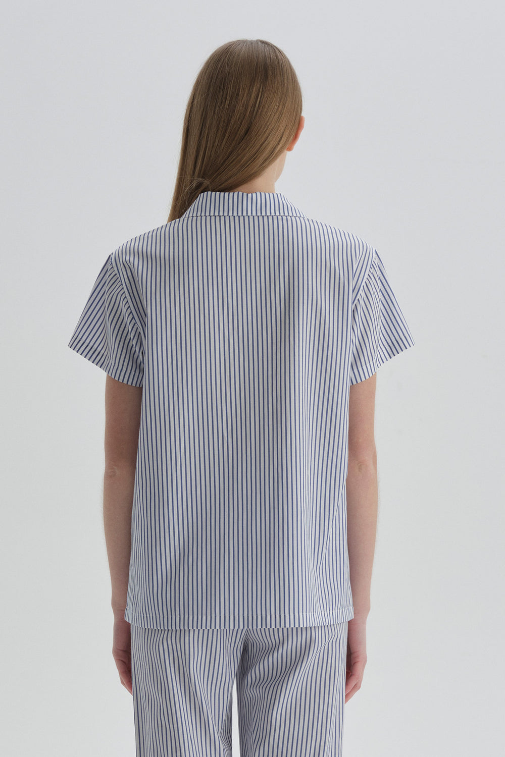BLUE PYJAMA TOP
