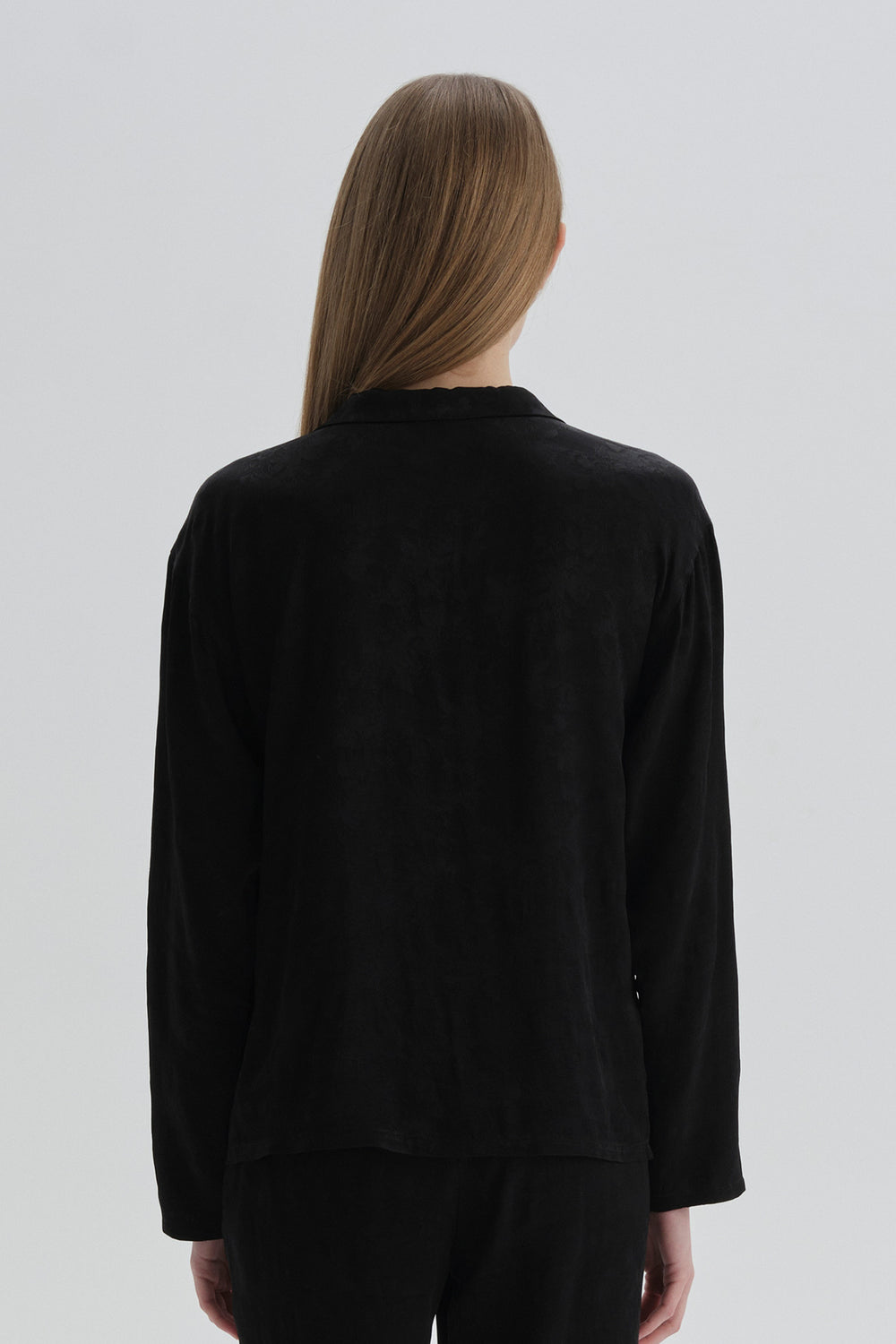 BLACK PYJAMA TOP