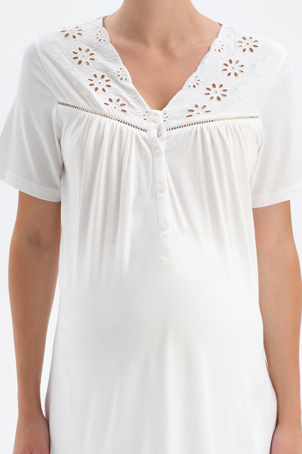 WHITE PYJAMA TOP