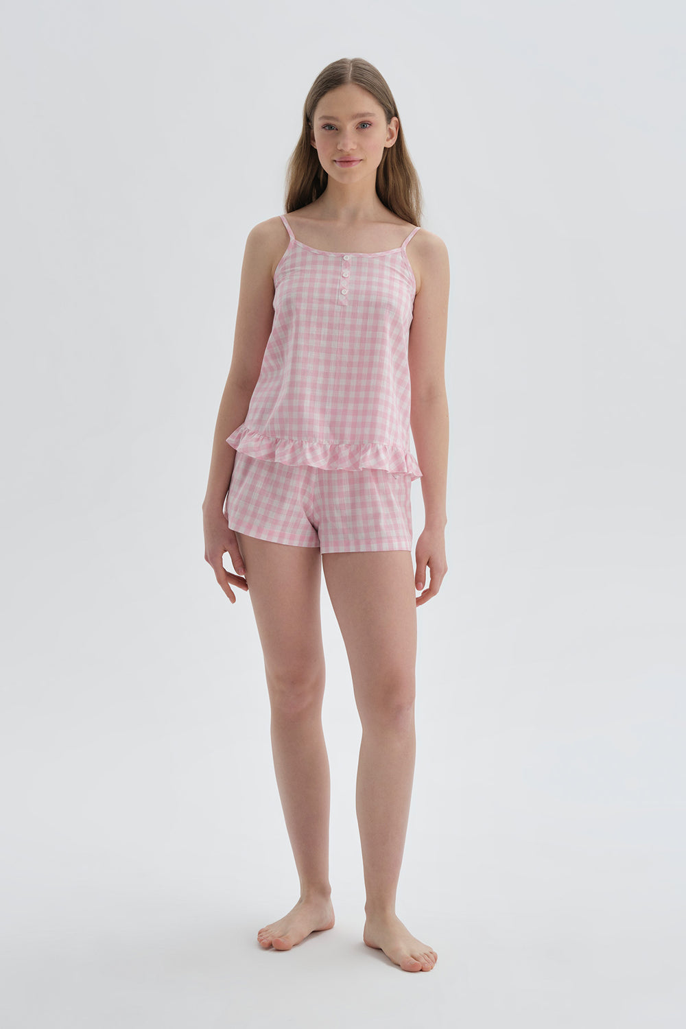 PINK PRINTED SHORT SET