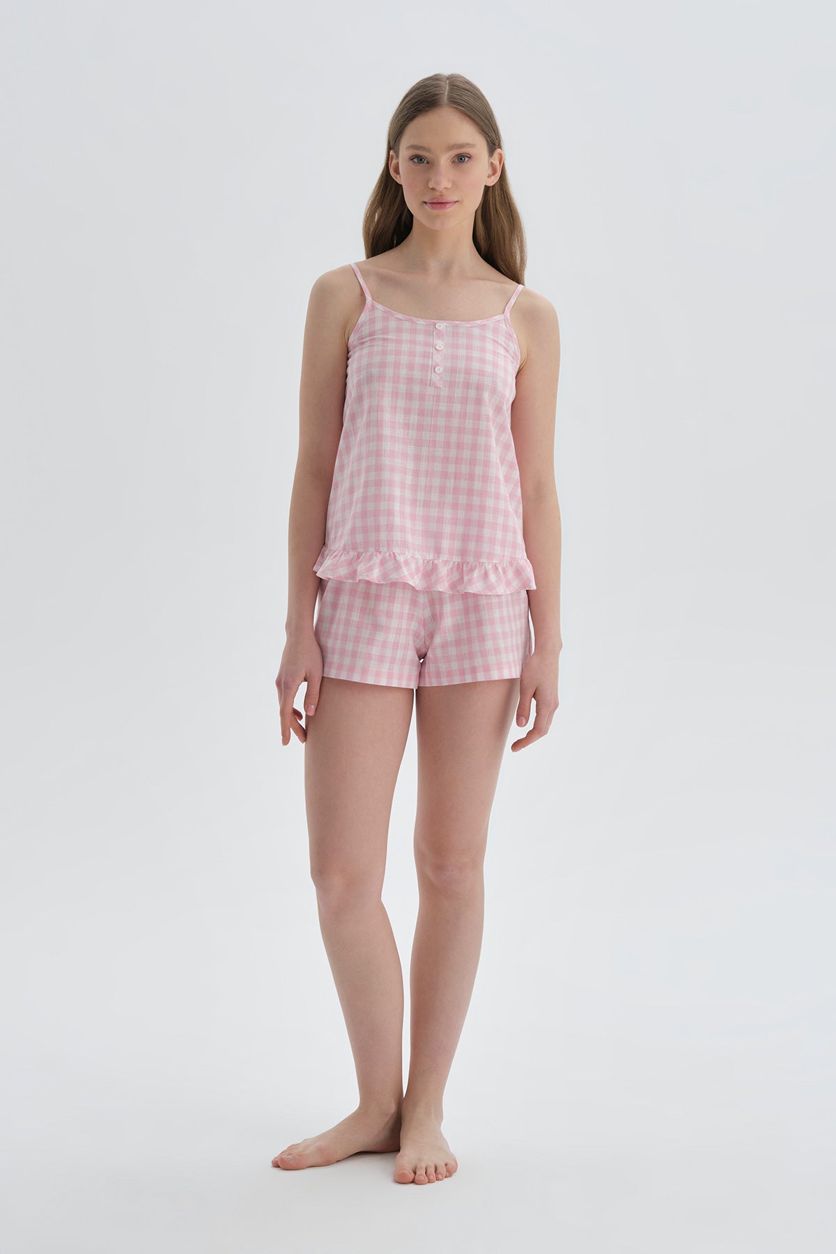 PINK PRINTED SHORT SET