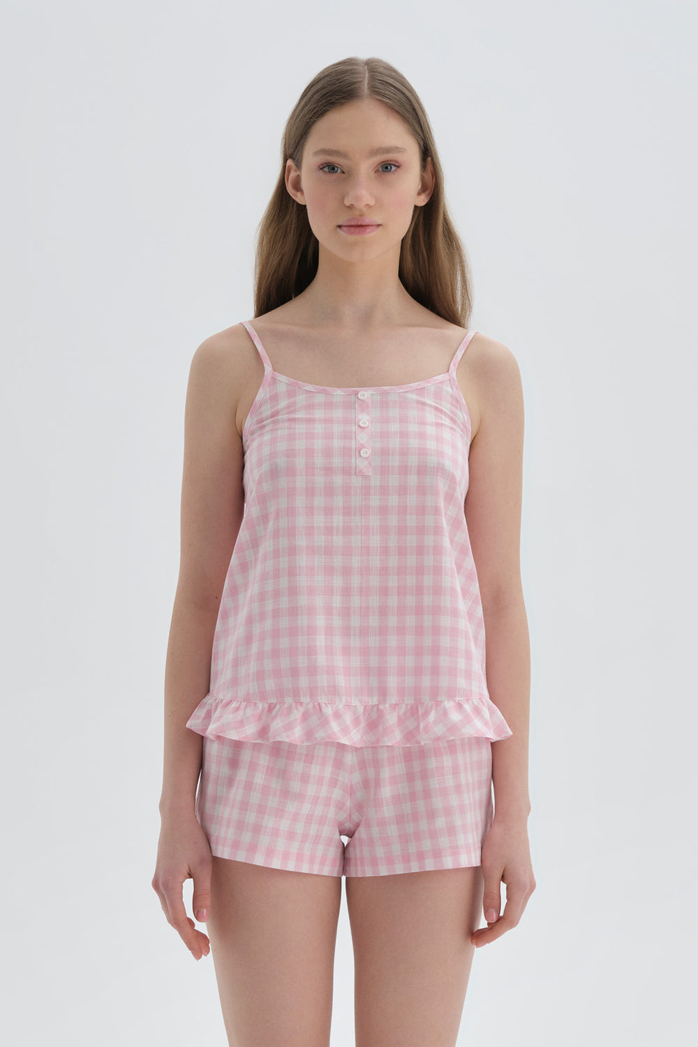 PINK PRINTED SHORT SET