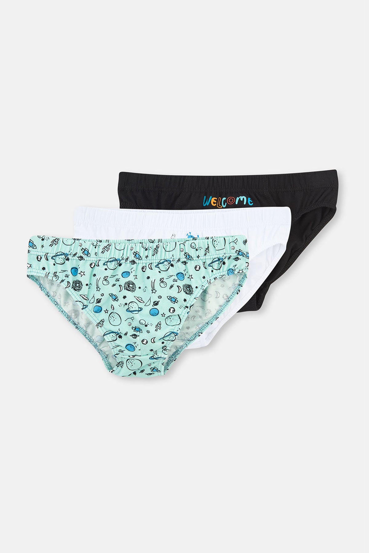Siyah Beyaz 3'lü Slip