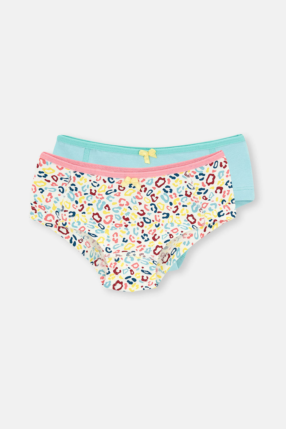 WHITE  - GREEN PRINT PANTY