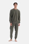 KHAKI TRACKSUIT BOTTOM