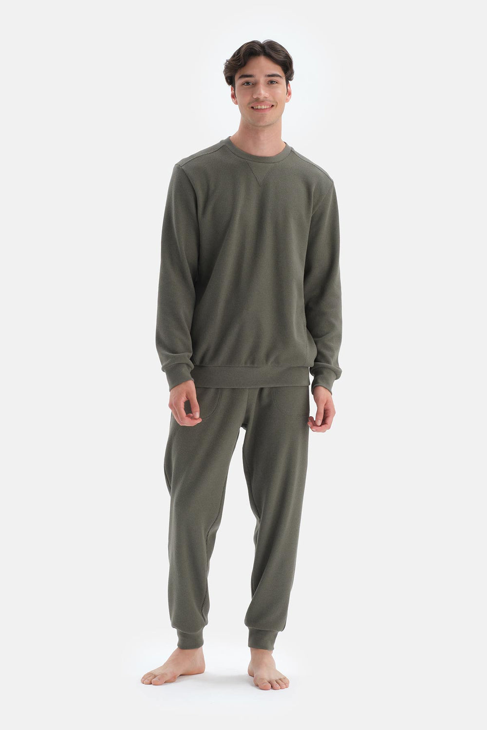 KHAKI TRACKSUIT BOTTOM