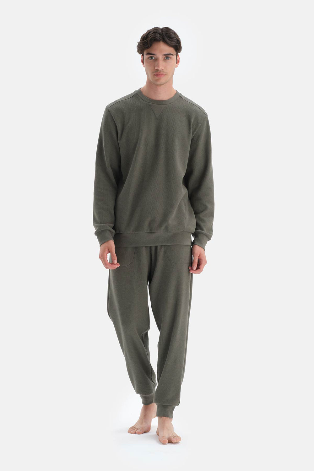 KHAKI TRACKSUIT BOTTOM