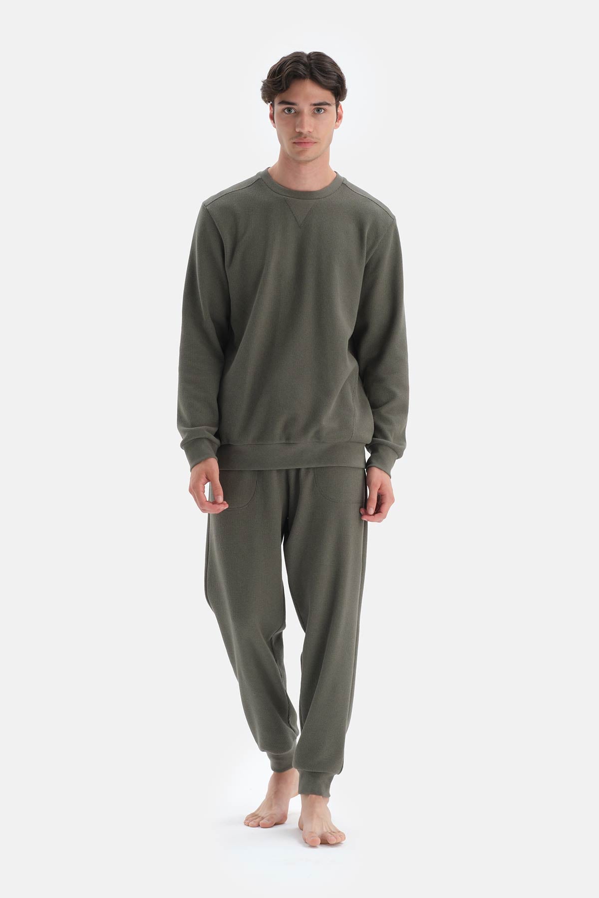 KHAKI TRACKSUIT BOTTOM
