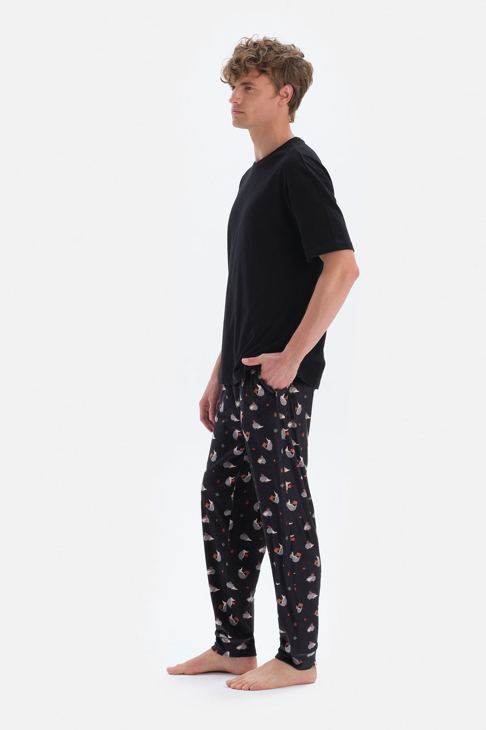 BLACK PYJAMA BOTTOM