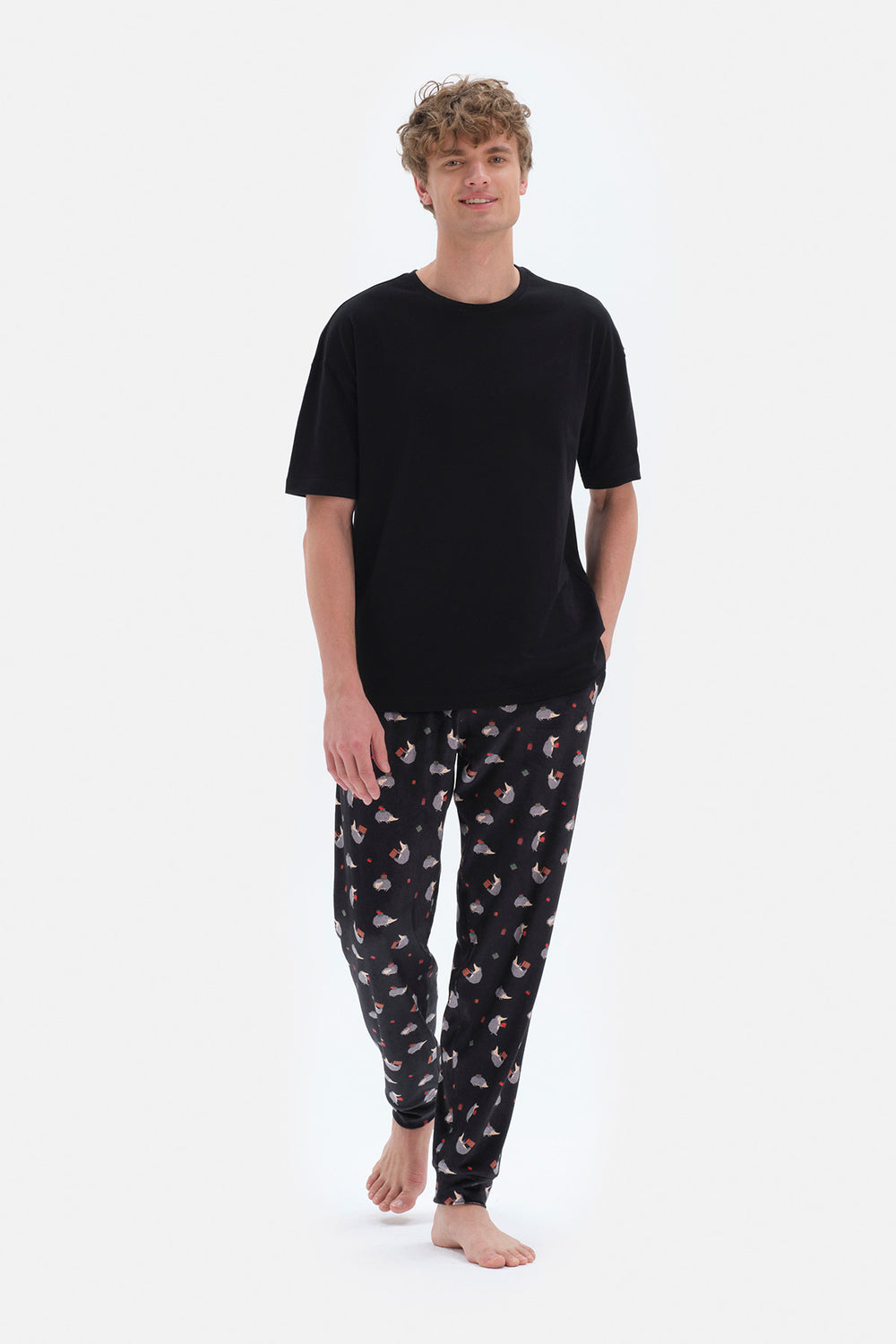BLACK PYJAMA BOTTOM