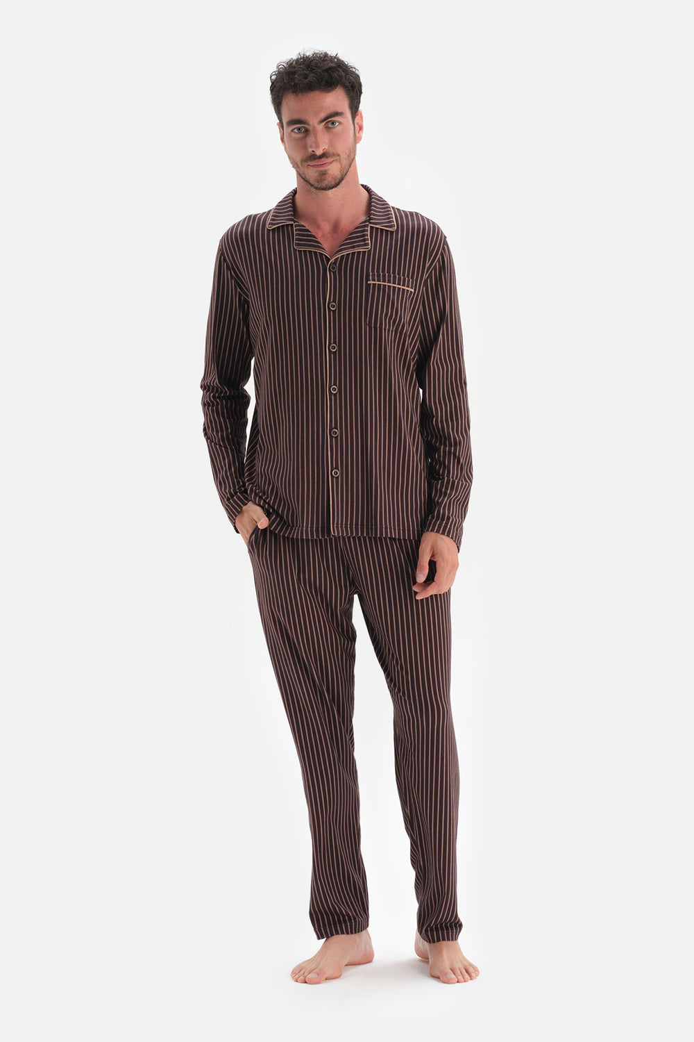 DARK BROWN PYJAMA SET