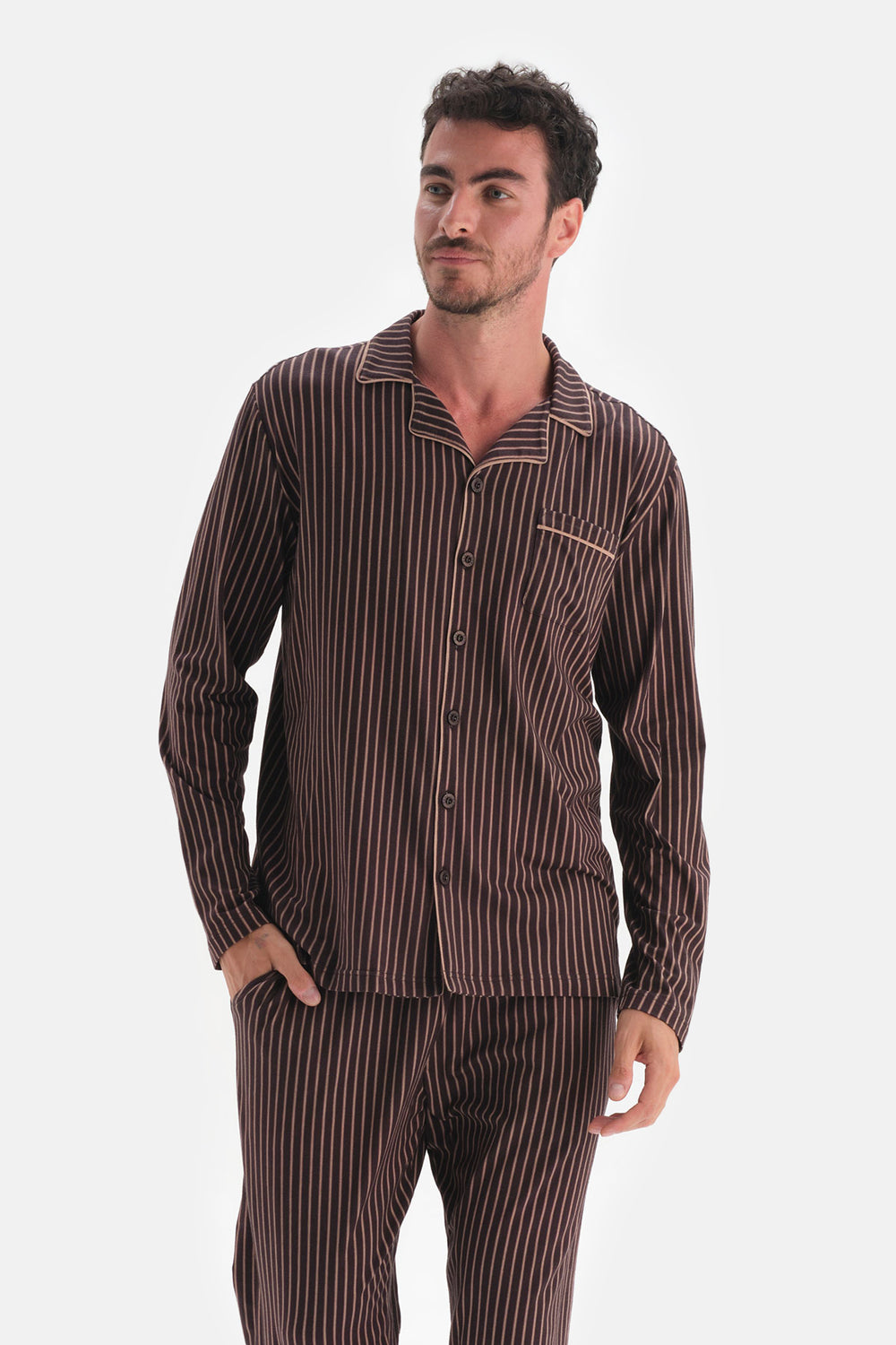 DARK BROWN PYJAMA SET