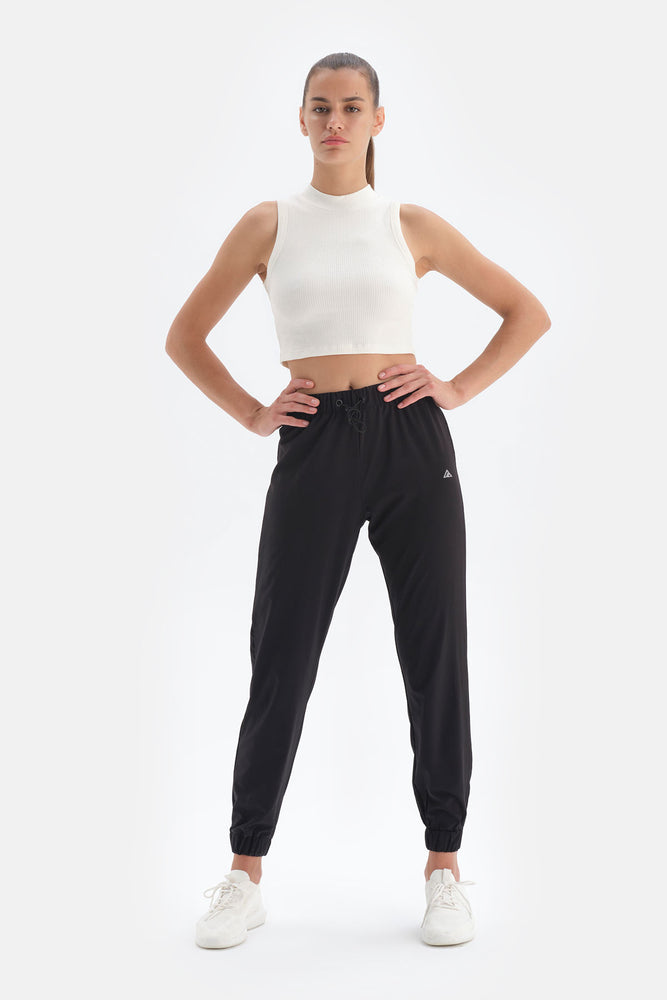BLACK TRACKSUIT BOTTOM