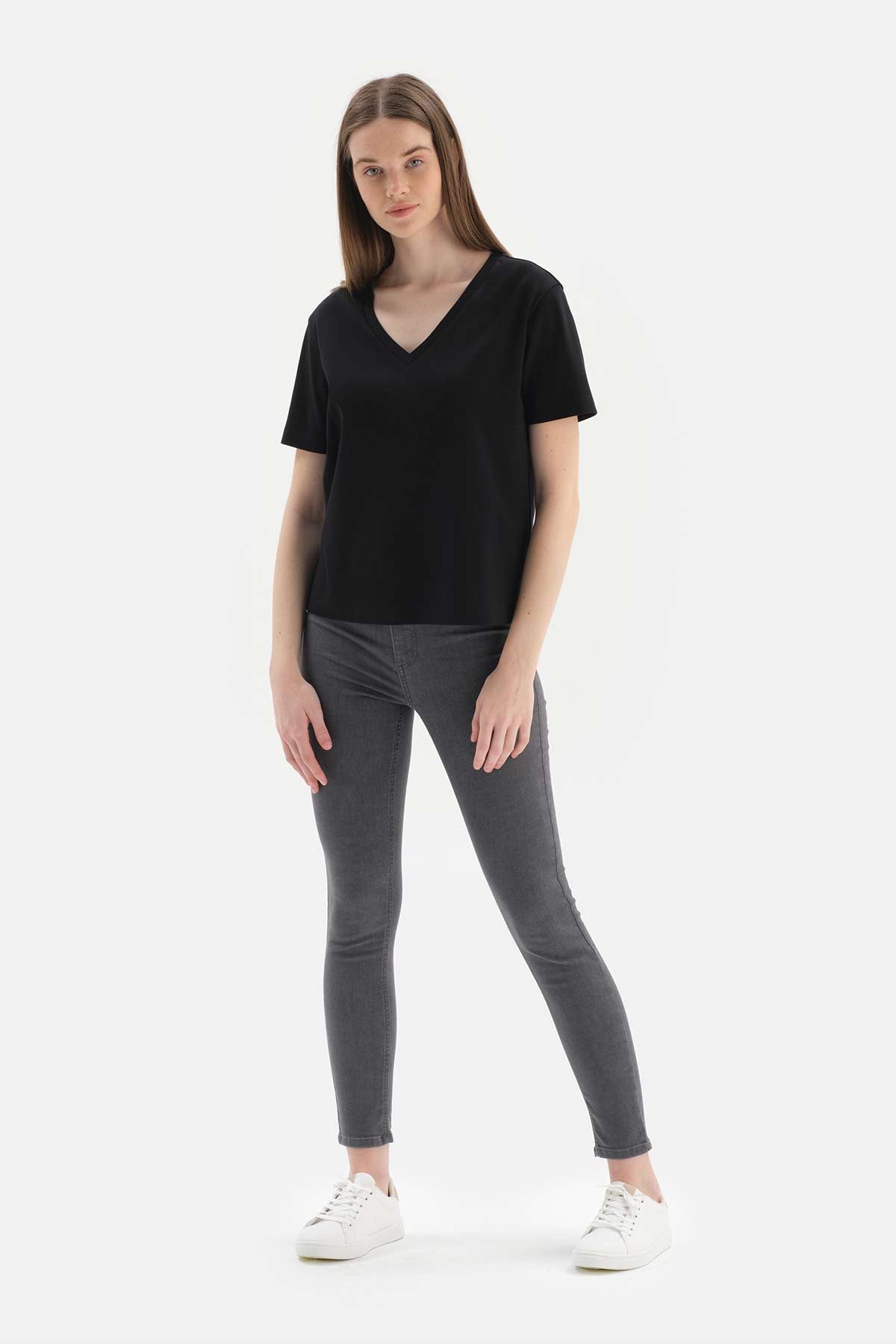 Antrasit Jean Push Up Tayt Pantolon