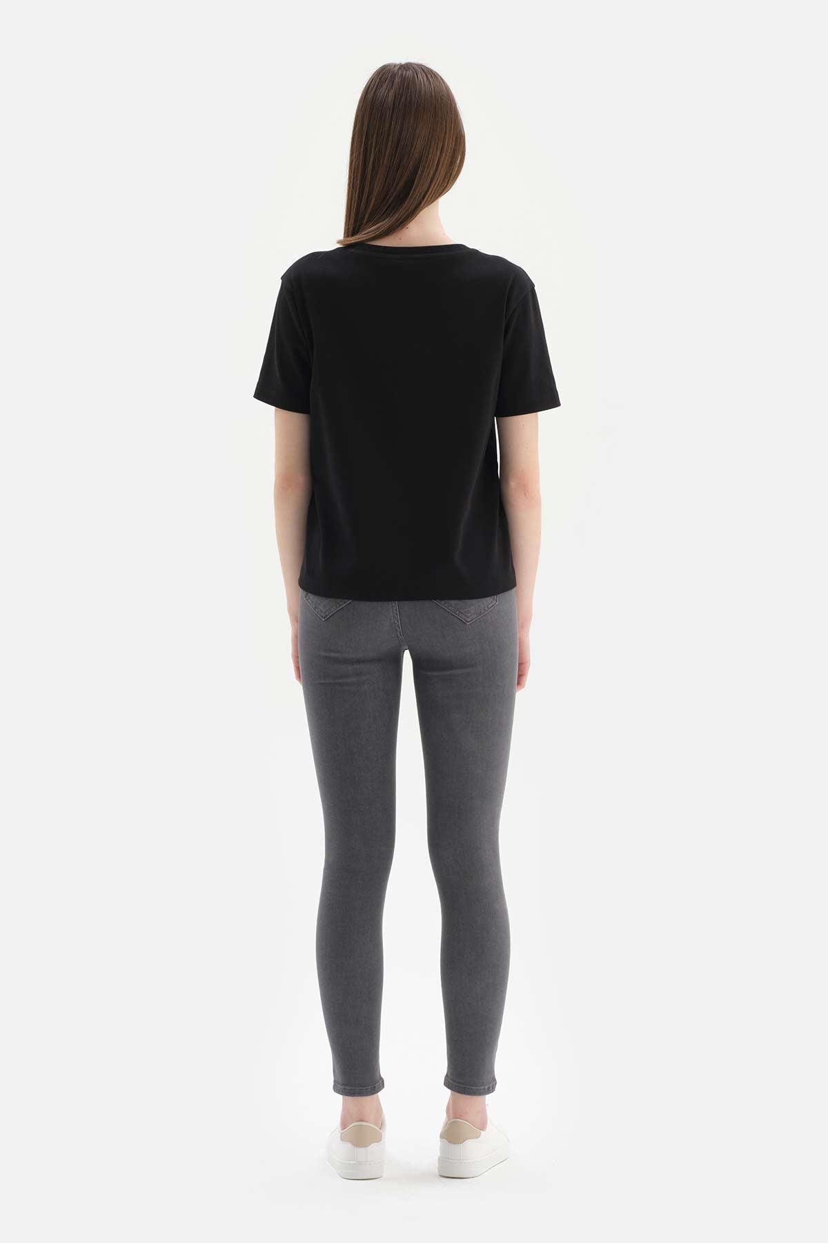 Antrasit Jean Push Up Tayt Pantolon