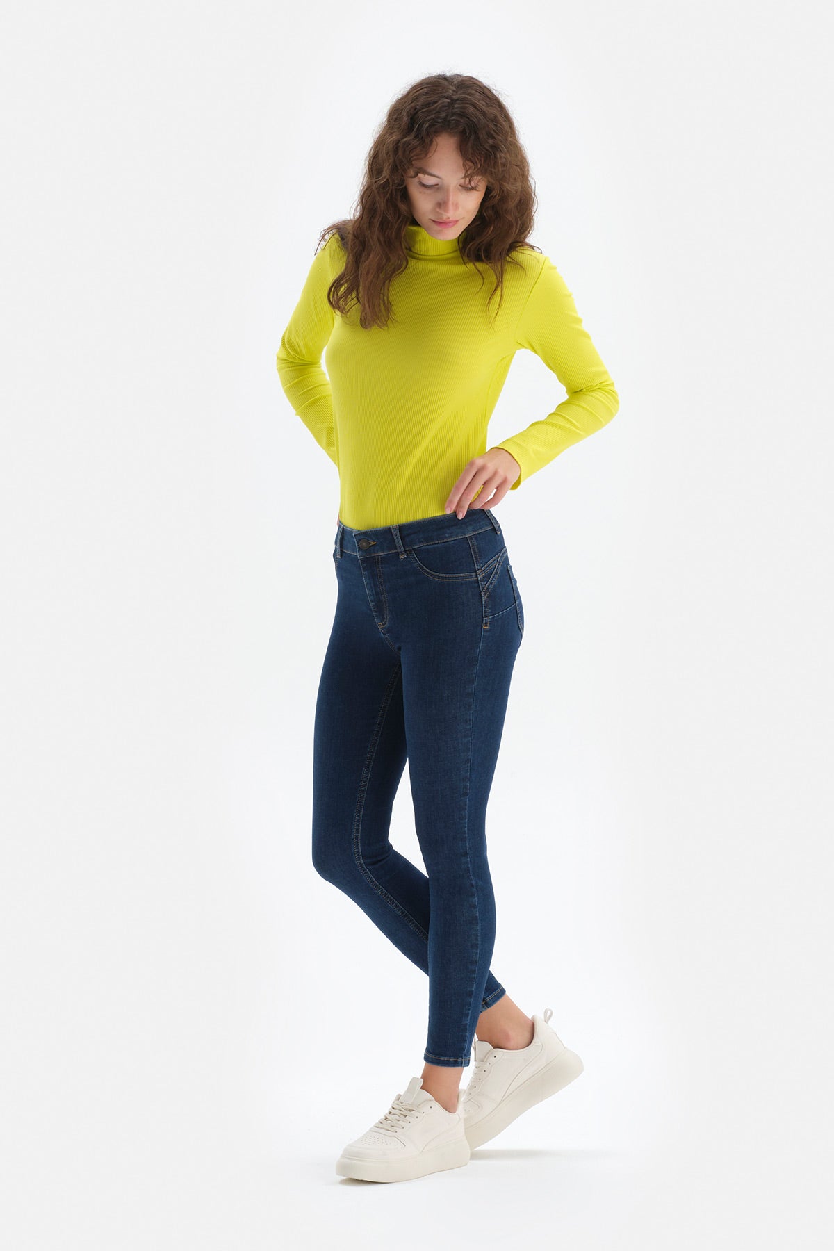 Lacivert Jean Push Up Tayt Pantolon