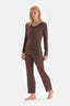BROWN PYJAMA SET