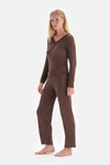 BROWN PYJAMA SET