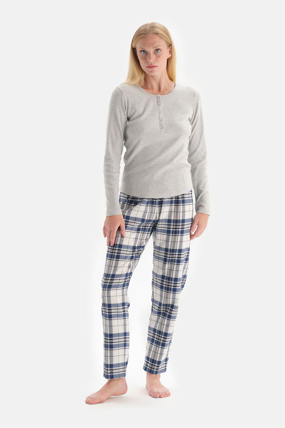GREY MELANGE PYJAMA SET