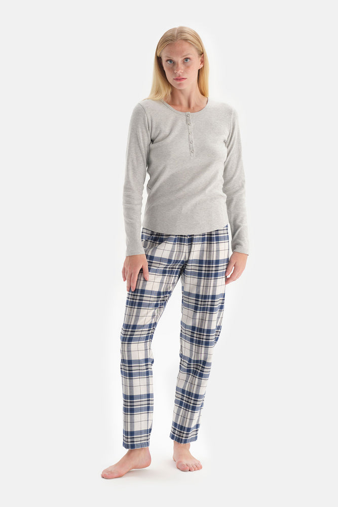 GREY MELANGE PYJAMA SET