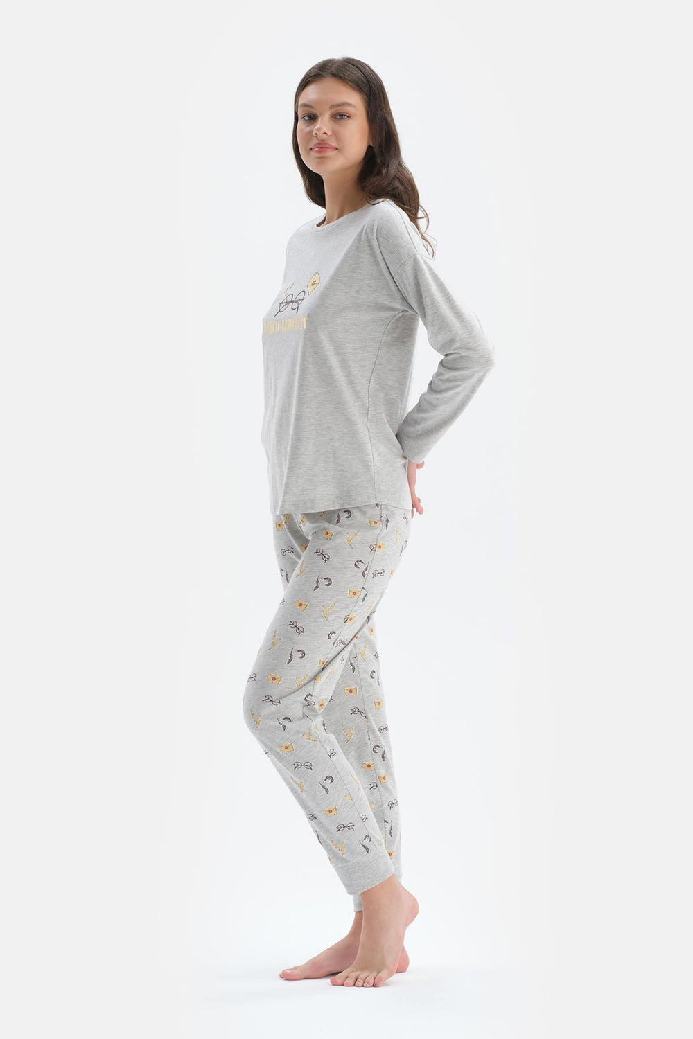 GREY MELANGE PYJAMA SET