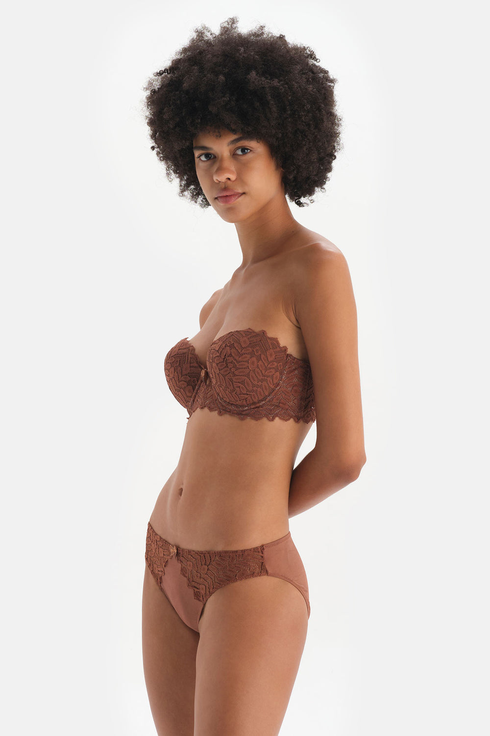 BROWN BRA