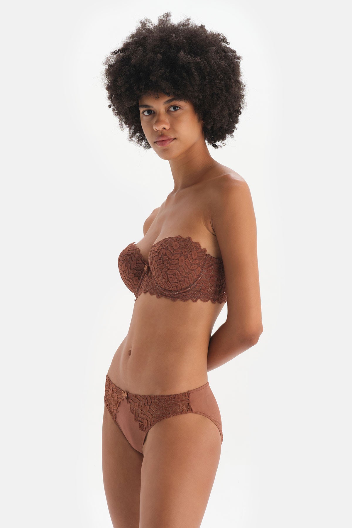BROWN BRA