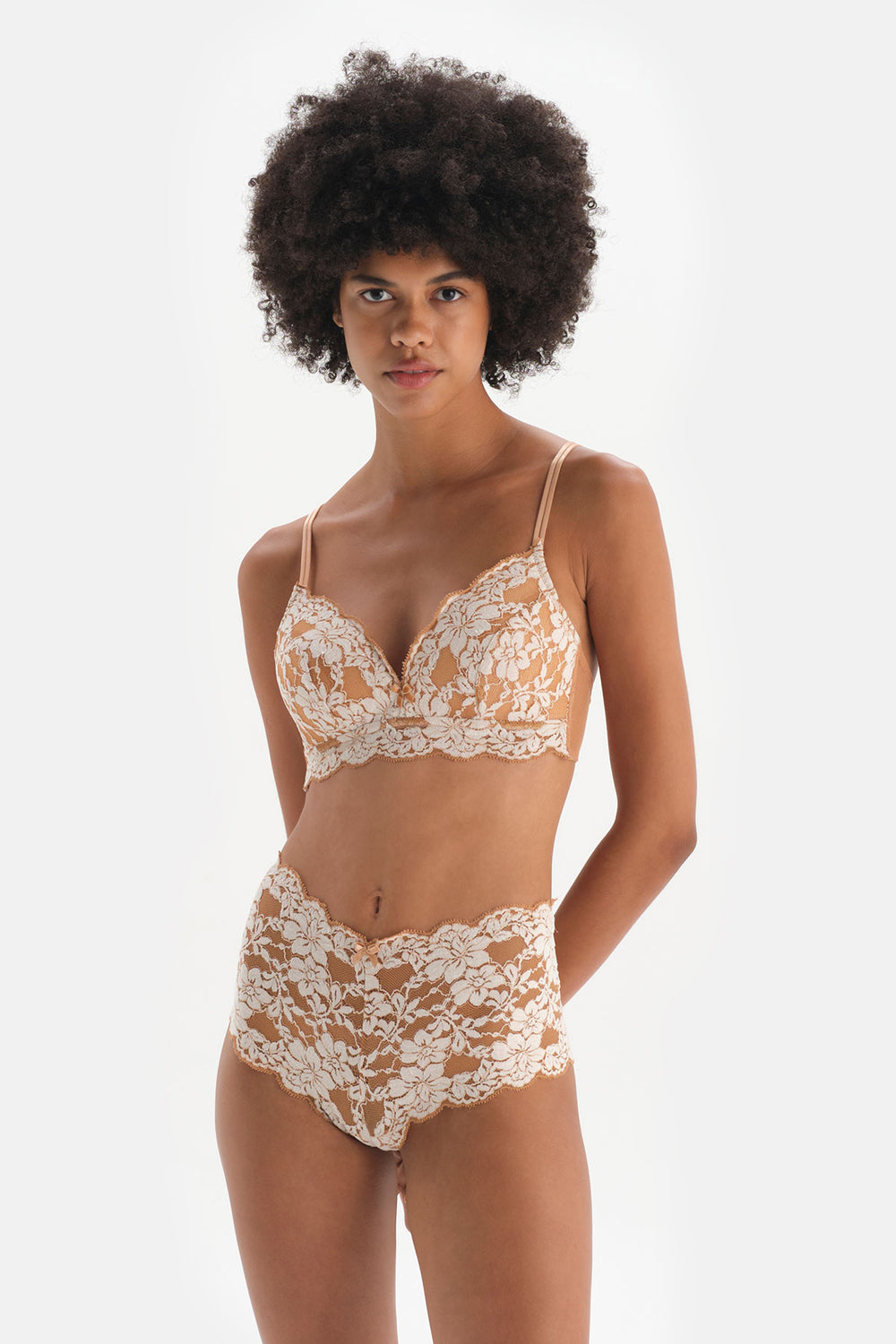 BROWN BRA