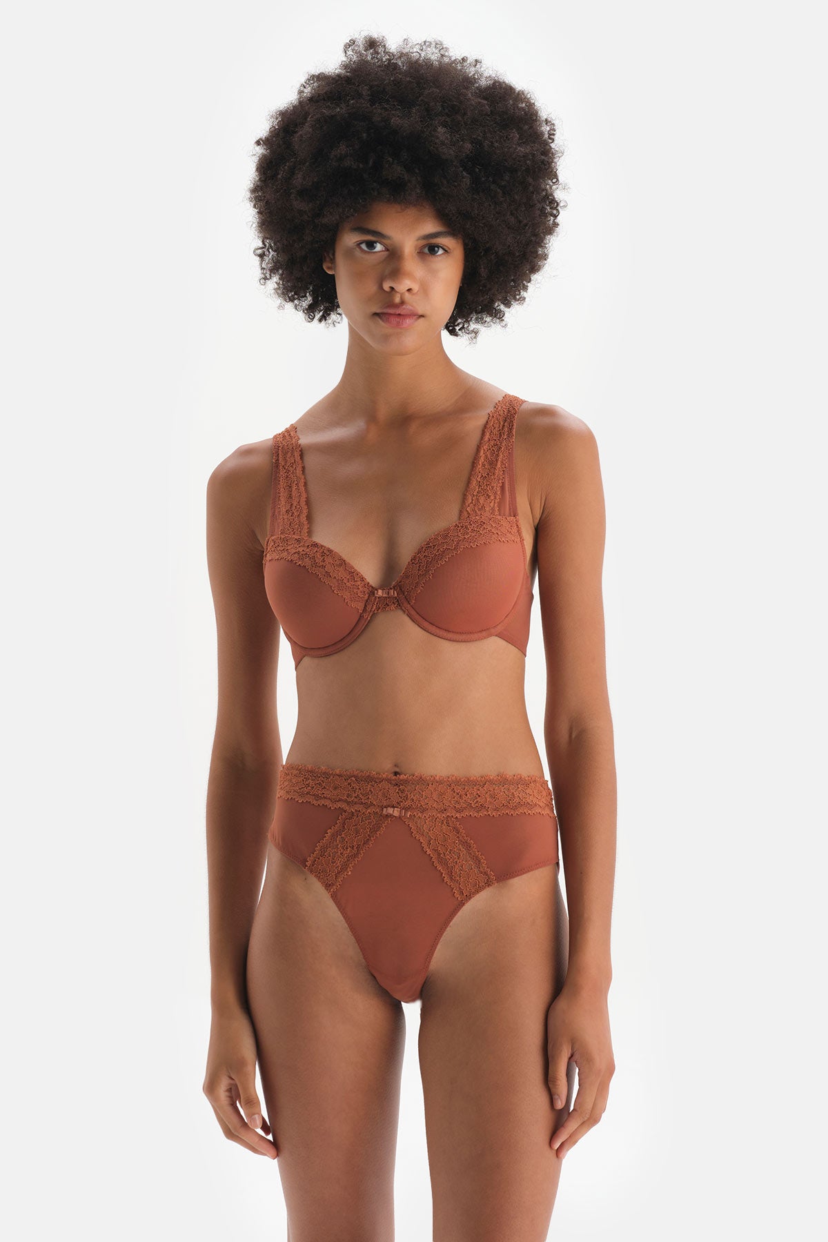 BROWN BRA