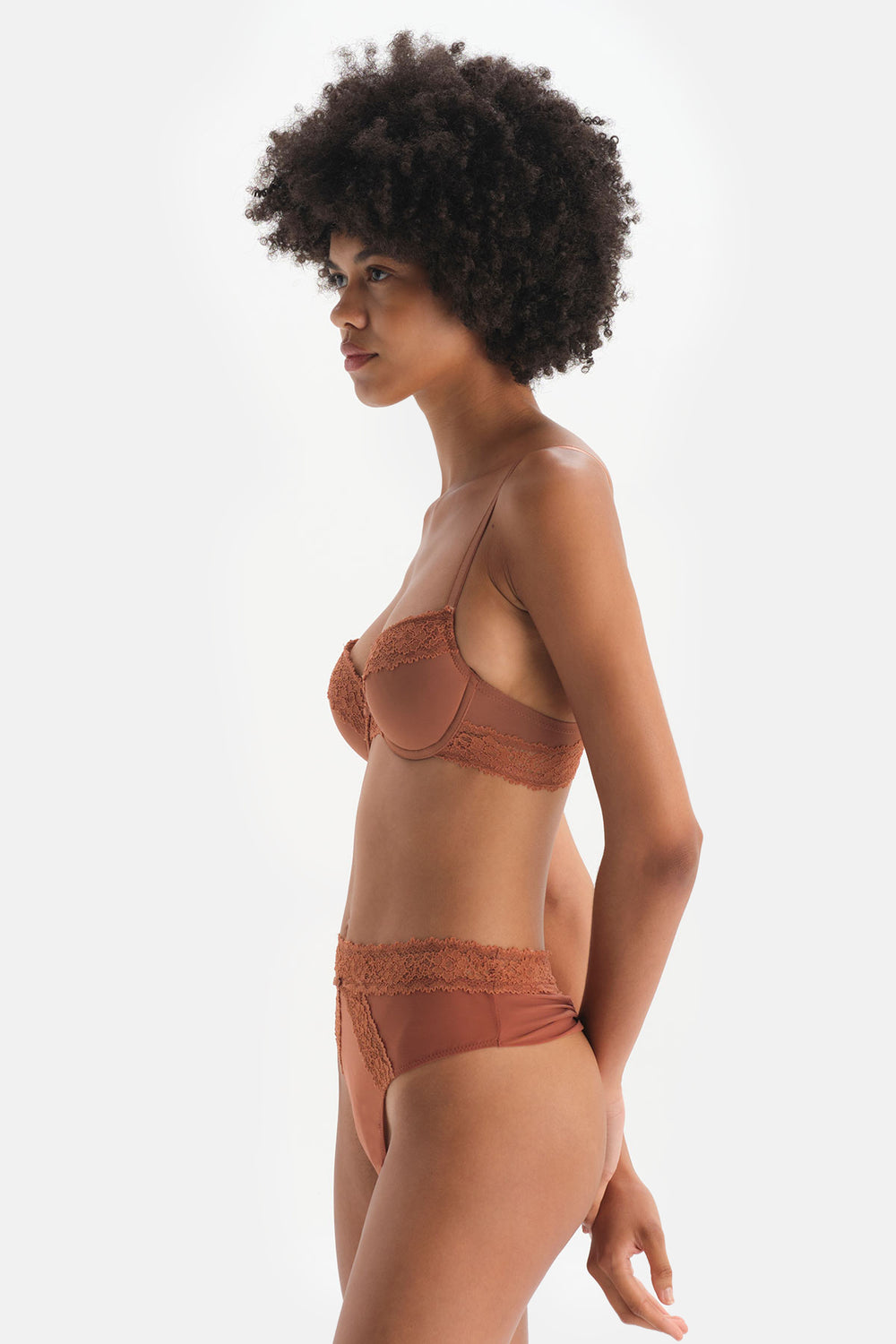 BROWN BRA