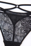 Siyah Dantelli Ip Detaylı Tanga