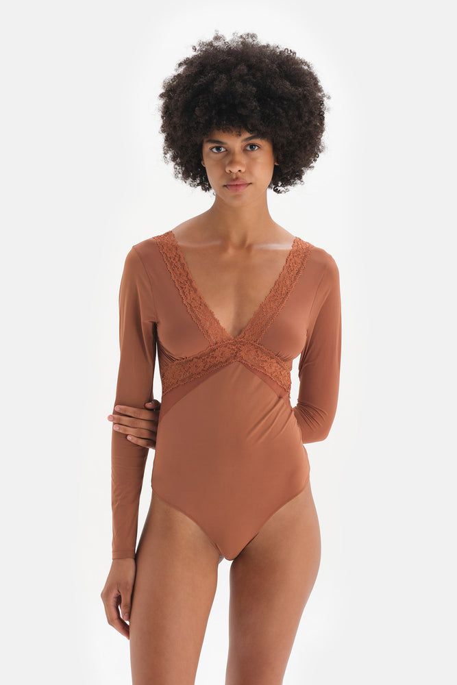 BROWN BODYSUIT