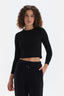 Black LONG SLEEVE BASIC T-SHIRT