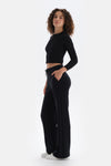 Black LONG SLEEVE BASIC T-SHIRT