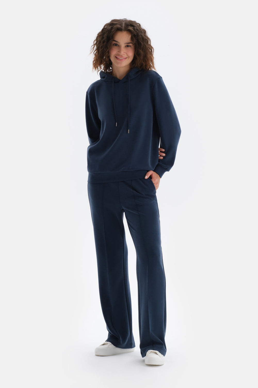 Indigo WIDE LEG TRACKSUIT BOTTOM