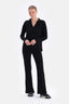 Black WIDE LEG TRACKSUIT BOTTOM