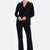 Black WIDE LEG TRACKSUIT BOTTOM